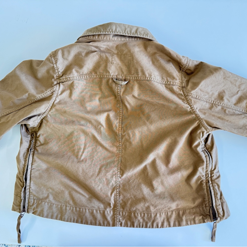 REI Cooperative Fatigue Outdoor Jacket Khaki Side Zips (L)